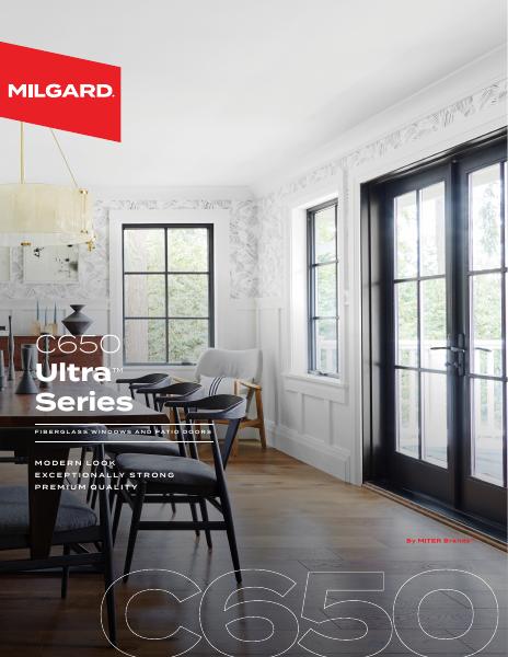 Milgard Ultra C650 fiberglass windows brochure - premium low-maintenance window series