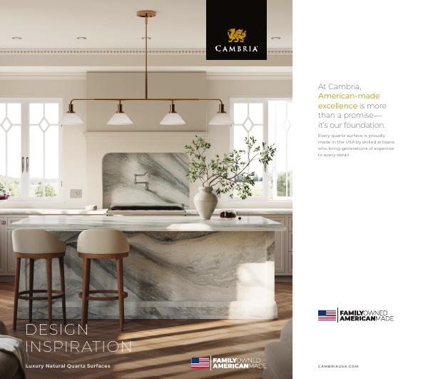 Cambria quartz countertops residential palette brochure - American-made natural quartz surfaces